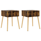 Valmira - Sängbord 2 st rökfärgad ek 40x40x56 cm konstruerat trä