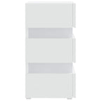 Zorell - Sängskåp LED vit 45x35x67 cm konstruerat trä