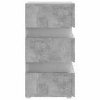 Menlavo - Sängbord med LED betonggrå 45x35x67 cm konstruerat trä