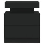 Avrion - Sängbord svart 45x35x52 cm konstruerat trä