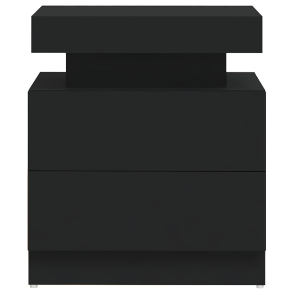 Avrion - Sängbord svart 45x35x52 cm konstruerat trä