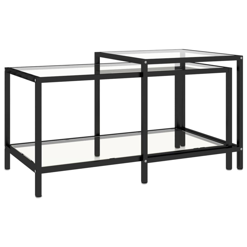 Tenvalo - Tebord 2 st härdat glas genomskinlig