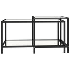 Tenvalo - Tebord 2 st härdat glas genomskinlig