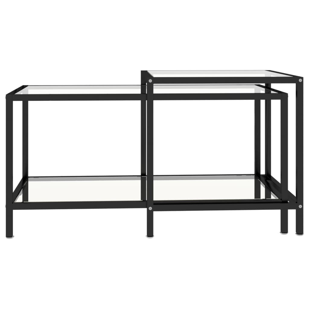 Tenvalo - Tebord 2 st härdat glas genomskinlig