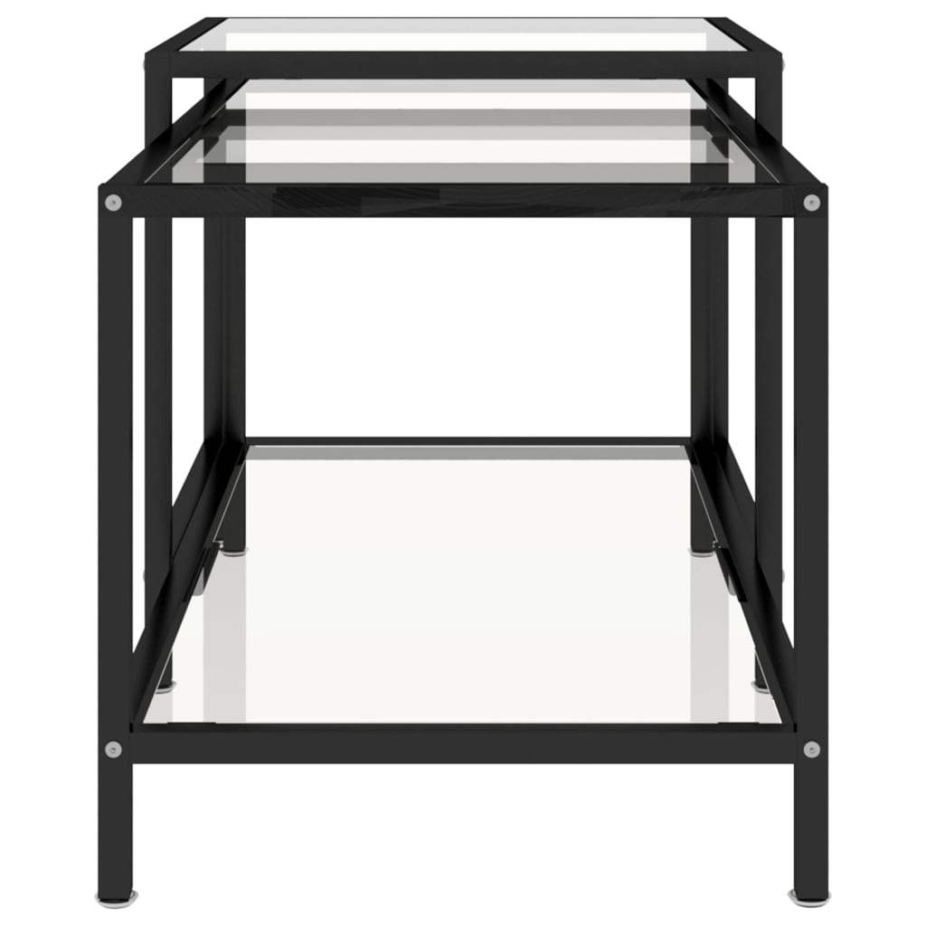 Tenvalo - Tebord 2 st härdat glas genomskinlig