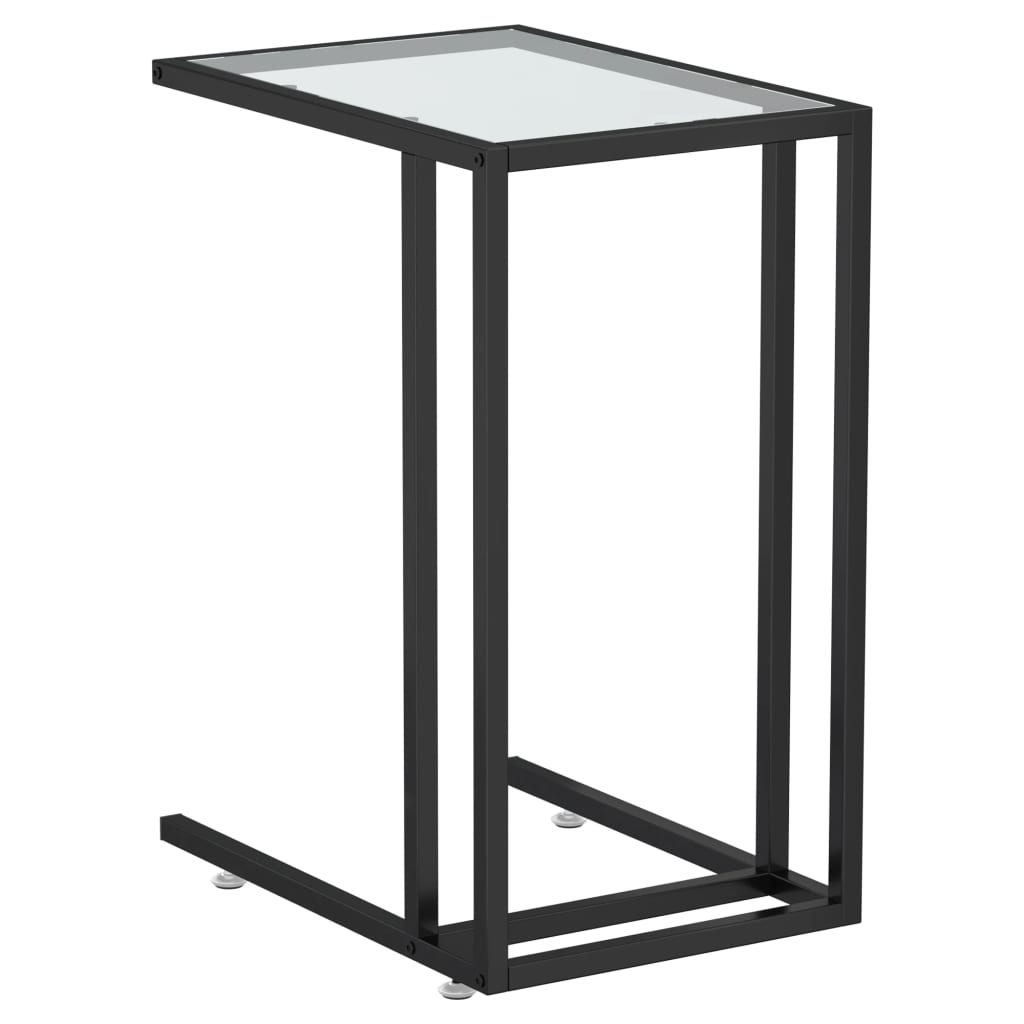 Odrina - Sidobord till datorbord genomskinligt 50x35x65 cm härdat glas