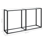Torlevo - Konsolbord transparent 140x35x75,5 cm härdat glas