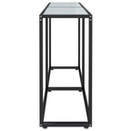 Elvero - Konsolbord vit marmor 140x35x75,5 cm härdat glas