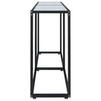 Sarlior - Konsolbord vit marmor 160x35x75,5 cm härdat glas