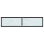 Sarlior - Konsolbord vit marmor 160x35x75,5 cm härdat glas
