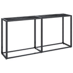 Tolviro - Konsolbord svart marmor 160x35x75,5 cm härdat glas