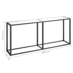 Haverno - Konsolbord transparent 180x35x75,5 cm härdat glas