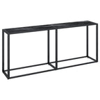 Valrex - Konsolbord svart marmor 180x35x75,5 cm härdat glas