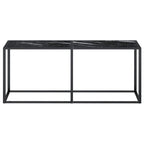 Valrex - Konsolbord svart marmor 180x35x75,5 cm härdat glas