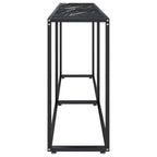 Valrex - Konsolbord svart marmor 180x35x75,5 cm härdat glas