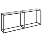 Livaro - Konsolbord transparent 200x35x75,5 cm härdat glas