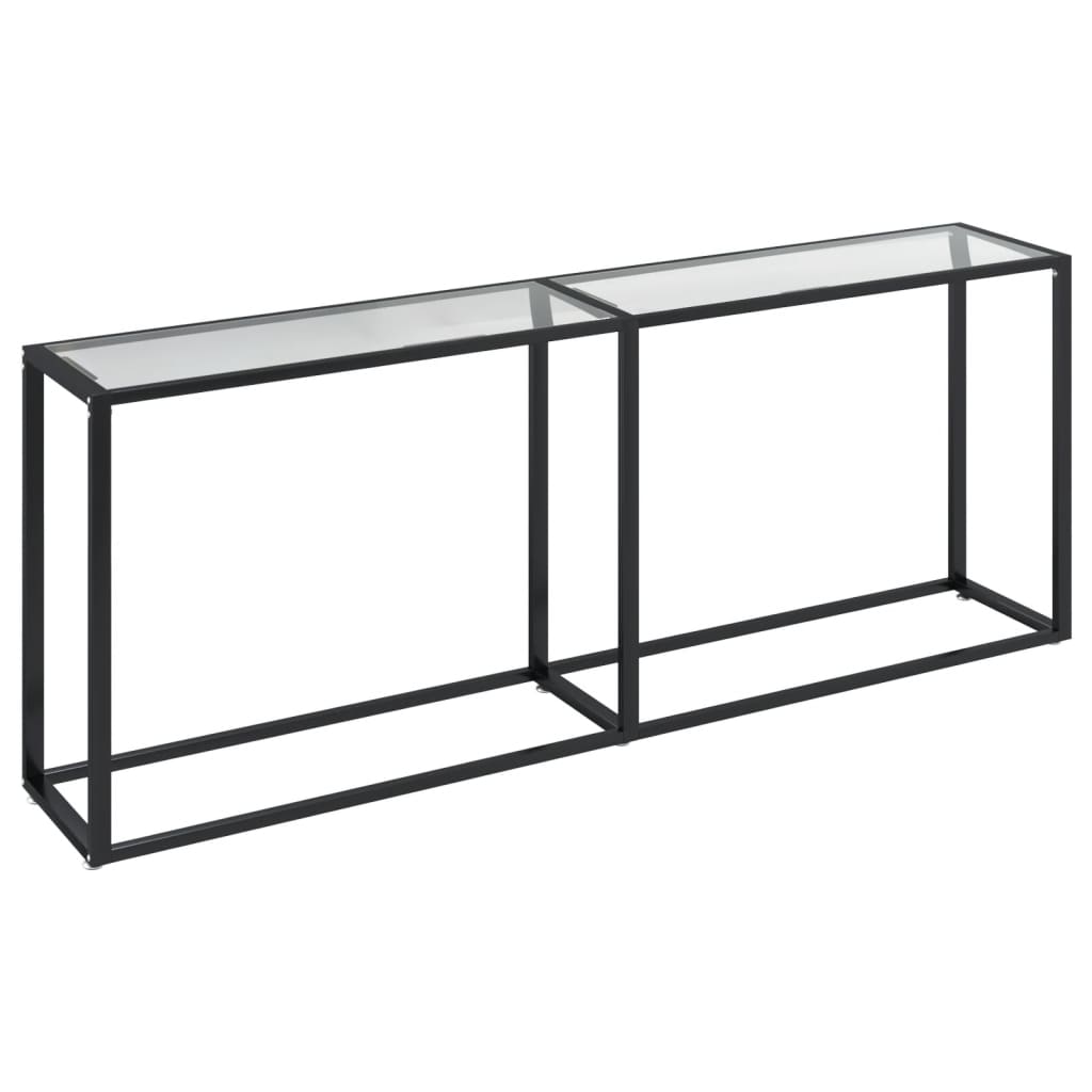 Livaro - Konsolbord transparent 200x35x75,5 cm härdat glas