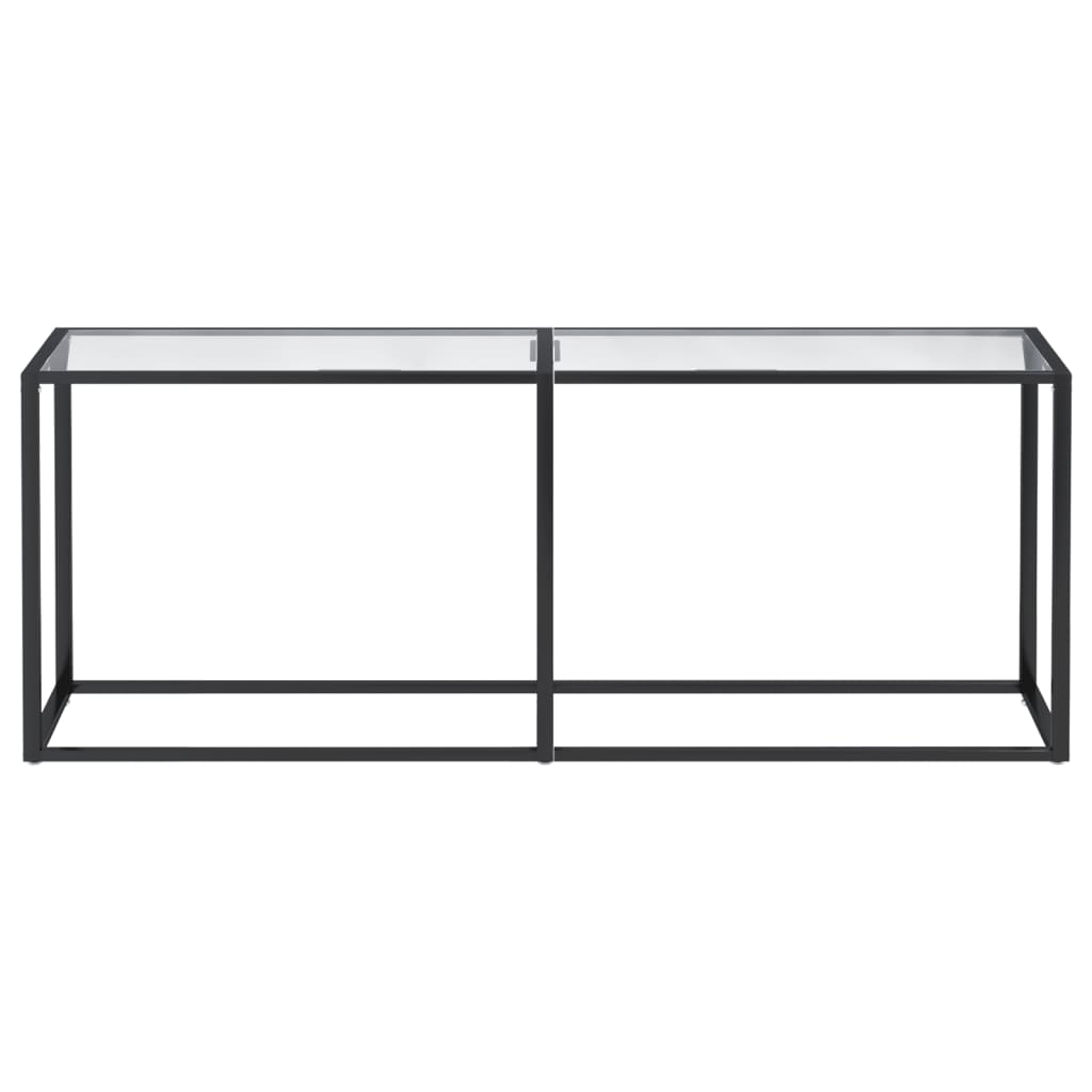 Livaro - Konsolbord transparent 200x35x75,5 cm härdat glas