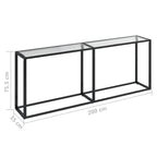Livaro - Konsolbord transparent 200x35x75,5 cm härdat glas
