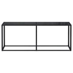 Lorencio - Konsolbord svart 200x35x75,5 cm härdat glas