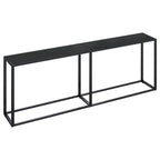 Sorvento - Konsolbord svart 220x35x75,5 cm härdat glas