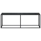 Sorvento - Konsolbord svart 220x35x75,5 cm härdat glas