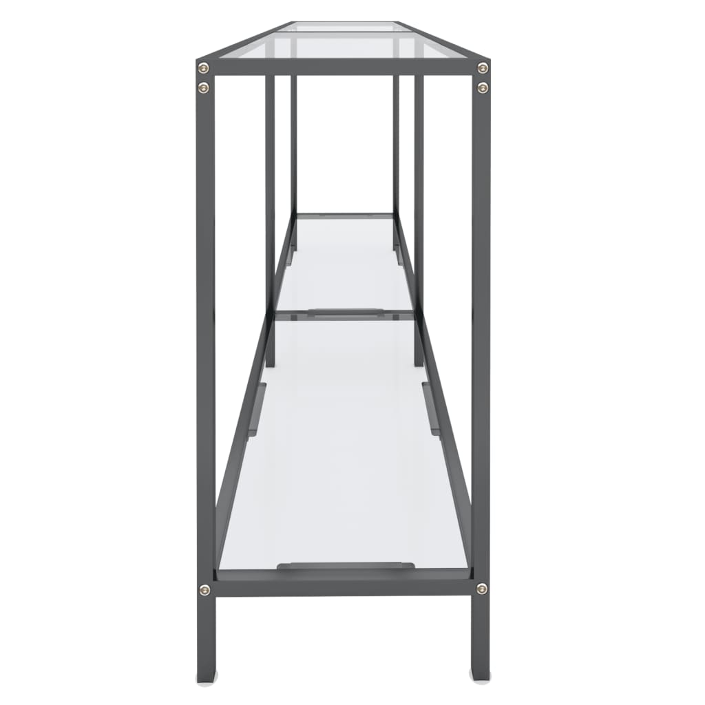 Nervalo - Konsolbord transparent 160x35x75 cm härdat glas