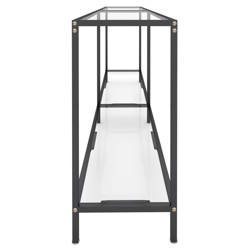 Morvixa - Konsolbord transparent 180x35x75,5 cm härdat glas