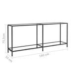 Morvixa - Konsolbord transparent 180x35x75,5 cm härdat glas