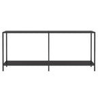 Sornavo - Konsolbord svart 180x35x75,5 cm härdat glas