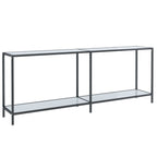 Nalvero - Konsolbord vit 200x35x75,5 cm härdat glas