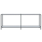 Nalvero - Konsolbord vit 200x35x75,5 cm härdat glas