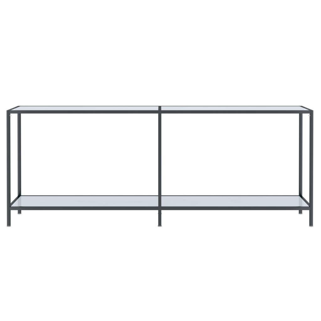 Nalvero - Konsolbord vit 200x35x75,5 cm härdat glas