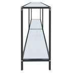 Nalvero - Konsolbord vit 200x35x75,5 cm härdat glas