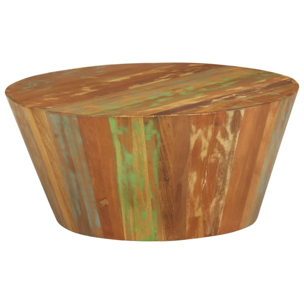 Nelvix - Soffbord Ø65x31 cm massivt återvunnet trä