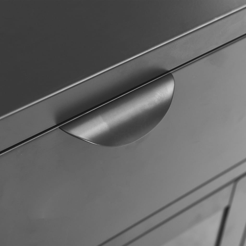 Hervano - Sängbord antracit 40x30x54,5 cm stål och glas