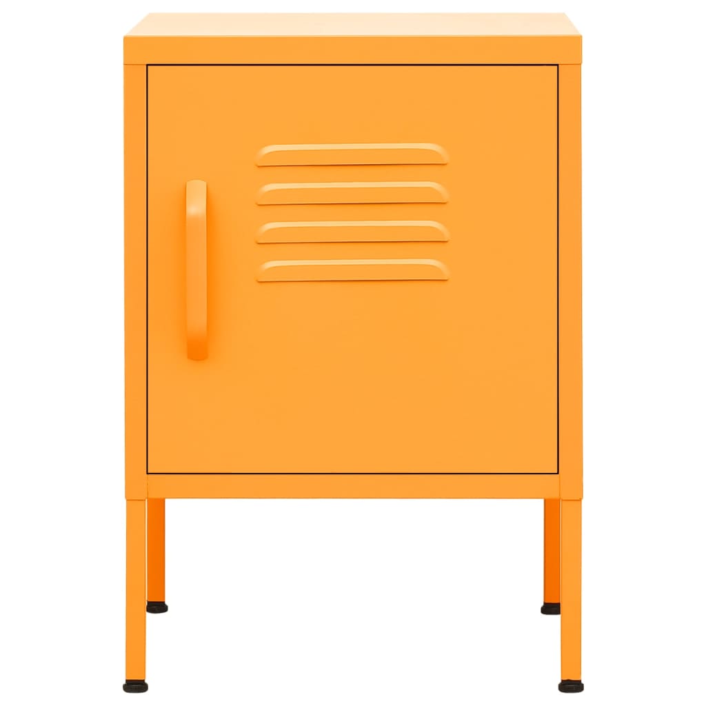 Tornessa - Nattduksbord senapsgul 35x35x51 cm stål