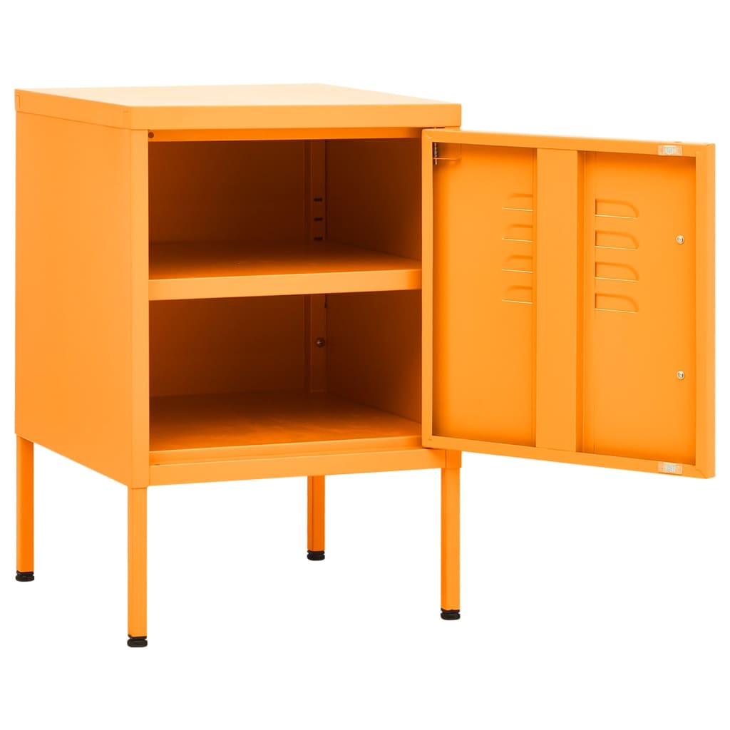 Tornessa - Nattduksbord senapsgul 35x35x51 cm stål