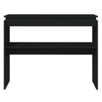 Avlastningsbord svart 102x30x80 cm konstruerat trä