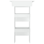 Barbord väggmonterat vit 102x45x103,5 cm konstruerat trä