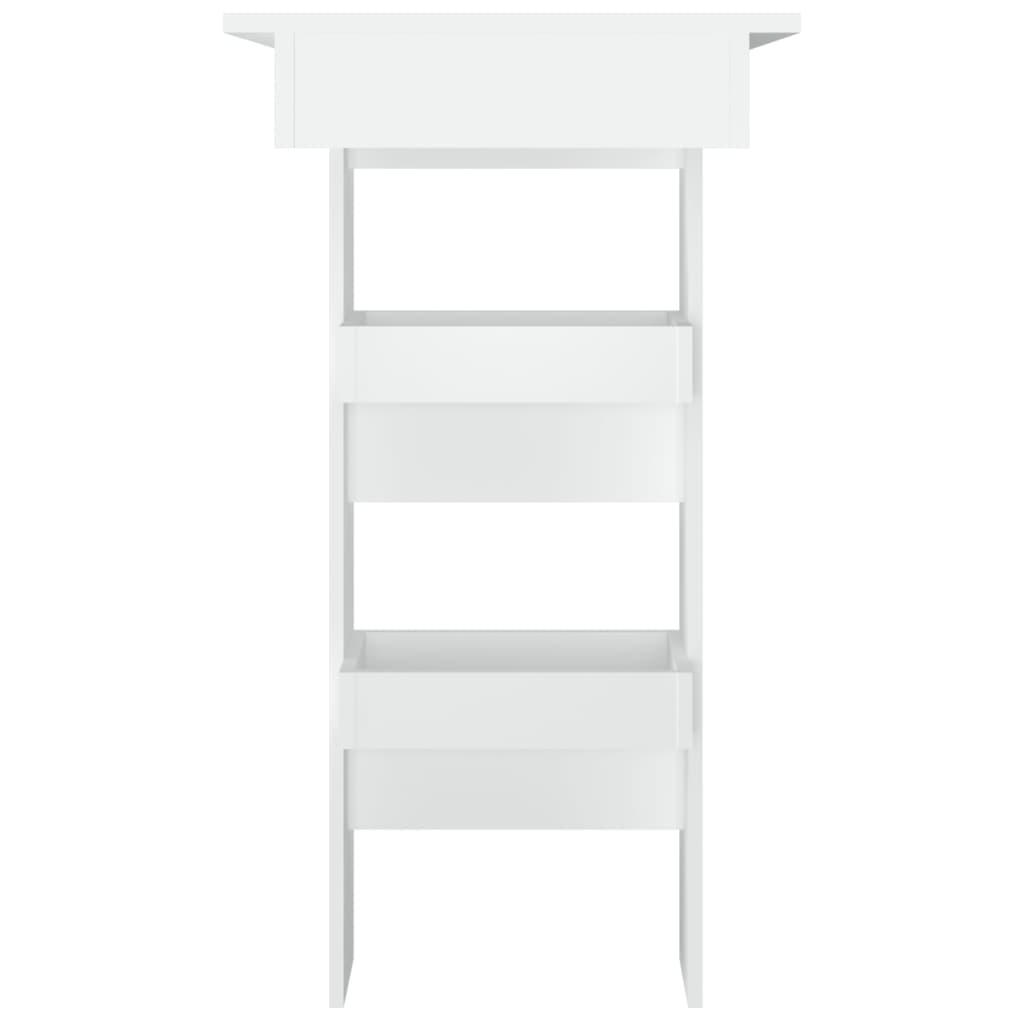 Barbord väggmonterat vit 102x45x103,5 cm konstruerat trä