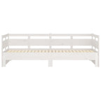 Bäddsoffa vit massiv furu 2x(80x200) cm