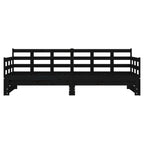 Bäddsoffa svart massiv furu 2x(90x200) cm