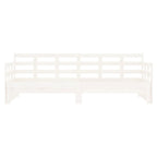 Bäddsoffa vit massiv furu 2x(80x200) cm