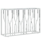 Avlastningsbord 110x30x70 cm rostfritt stål och glas