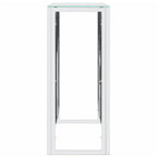 Avlastningsbord 110x30x70 cm rostfritt stål och glas