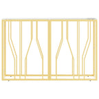 Avlastningsbord 110x30x70 cm rostfritt stål och glas