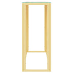 Avlastningsbord 110x30x70 cm rostfritt stål och glas