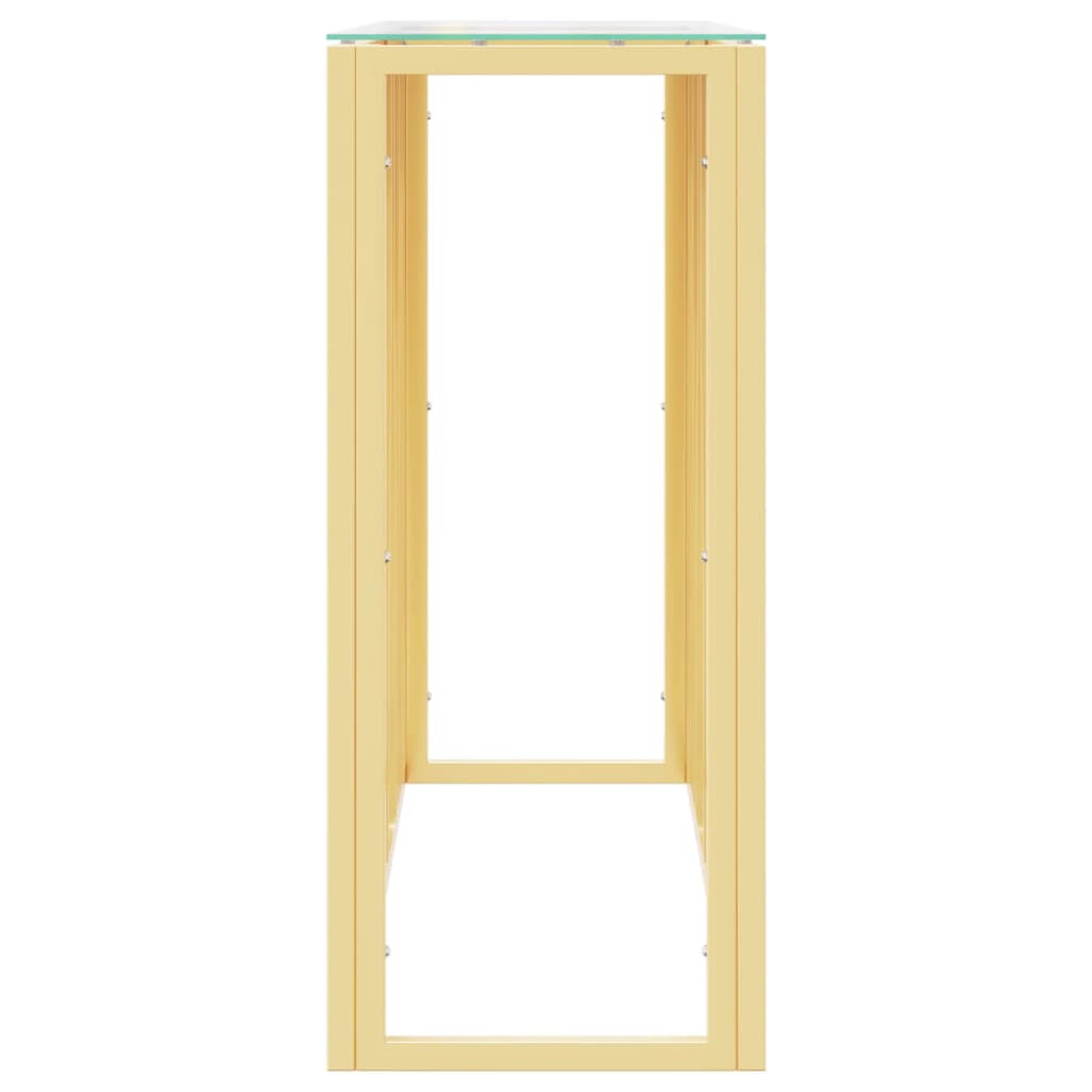 Avlastningsbord 110x30x70 cm rostfritt stål och glas