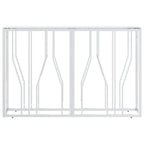 Avlastningsbord silver 110x30x70 cm rostfritt stål och glas